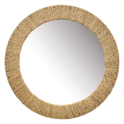 Longshore Tides Campisano 26'' Round Wall Mirror with Natural Jute Rope ...